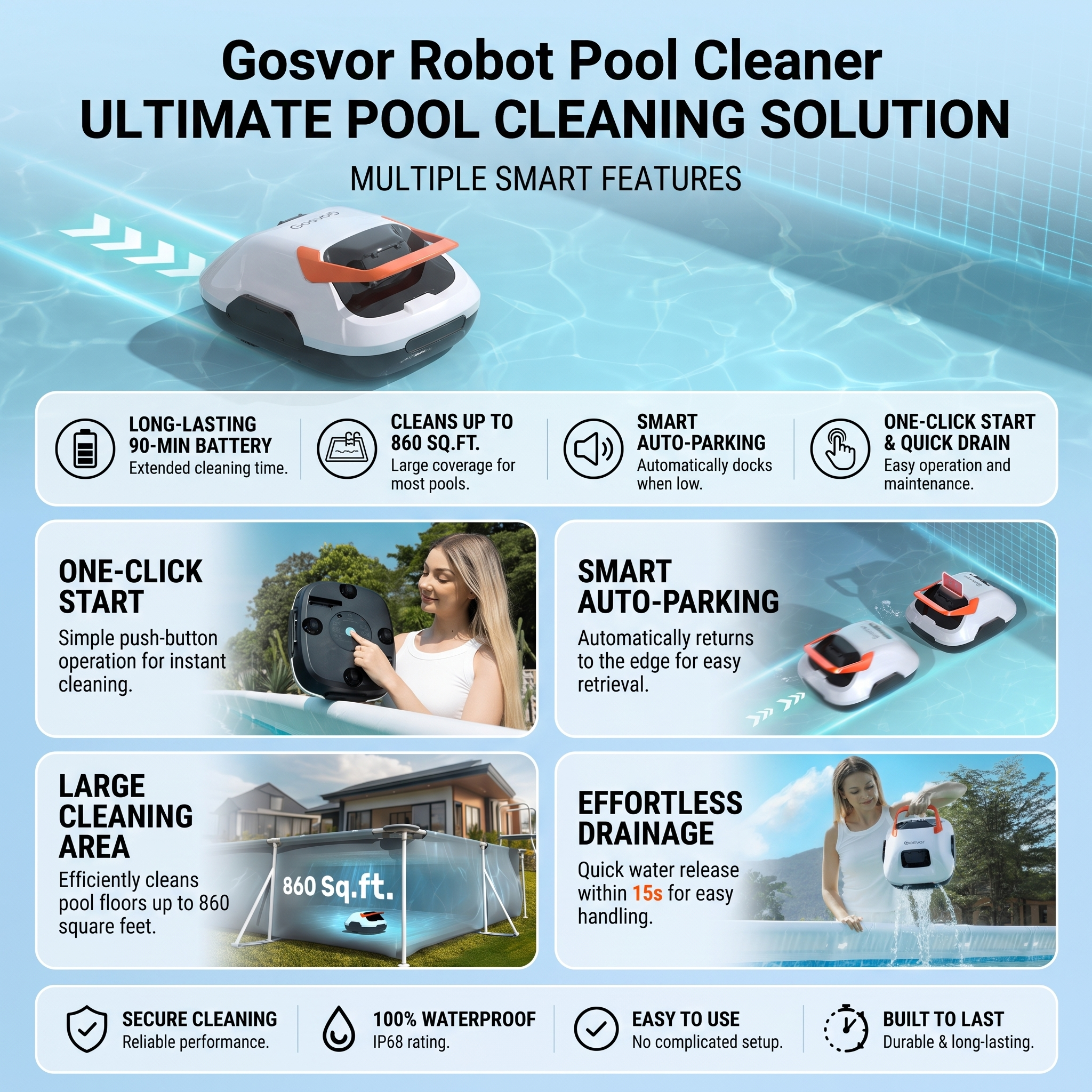 Cordless Robotic Pool Cleaner